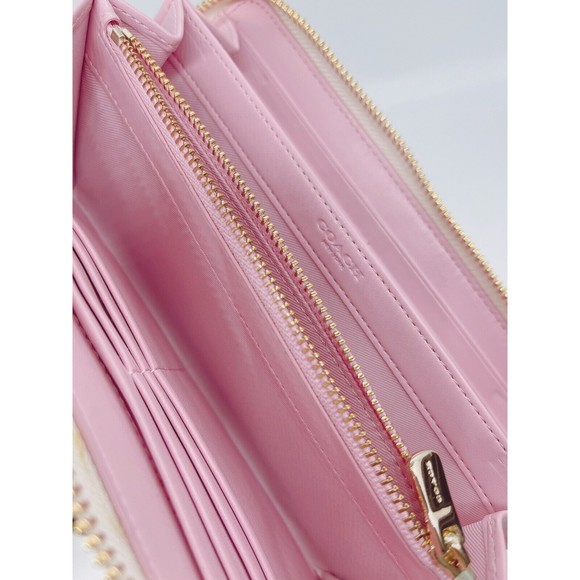 Coach 53794 Floral Print Accordion Zip Around Long Wallet Flower NWT Org $295 - Picture 8 of 8